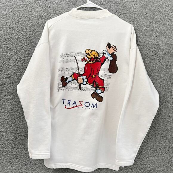 VTG 90s Mozart Salzburg Break Thru Sweatshirt Crewneck Composer Art Music XL - Picture 2 of 10